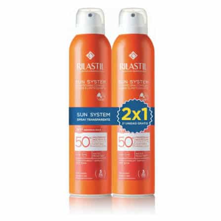 Imagen de Rilastil Duplo Sun System Spray Transparente 2x200 Ml