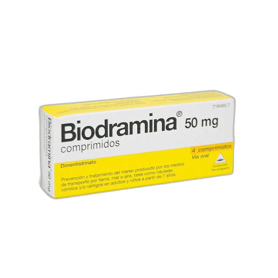 Imagen 2 de BIODRAMINA 50 mg 4 COMPRIMIDOS