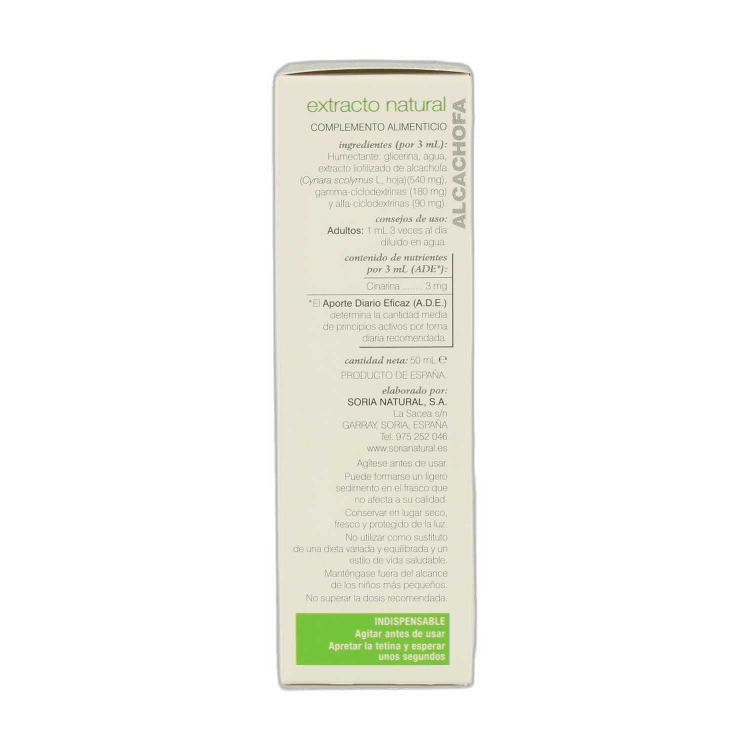Imagen 3 de ALCACHOFA EXTRACTO NATURAL SIGLO XXI 1 FRASCO 50 ML