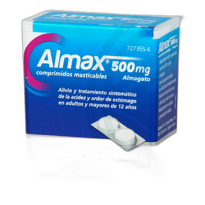 Imagen 2 de ALMAX 500 mg 18 COMPRIMIDOS MASTICABLES