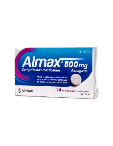 Imagen 2 de ALMAX 500 mg 24 COMPRIMIDOS MASTICABLES