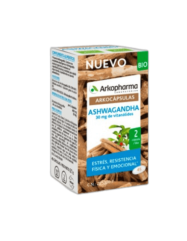 Imagen 2 de ARKOCAPSULAS ASHWAGANDHA BIO 45 CAPSULAS