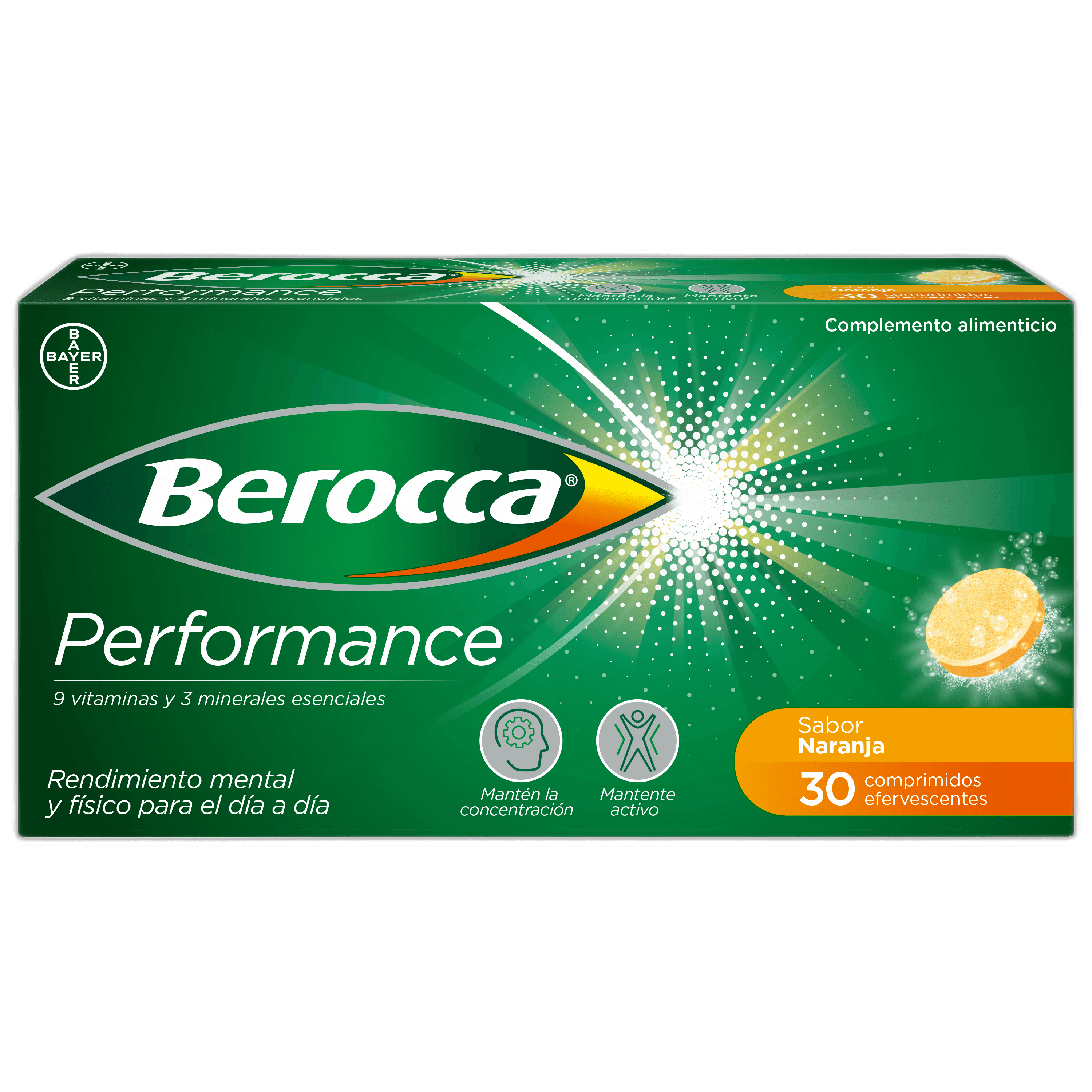 Imagen de BEROCCA PERFORMANCE 30 COMP EFERV NARANJ