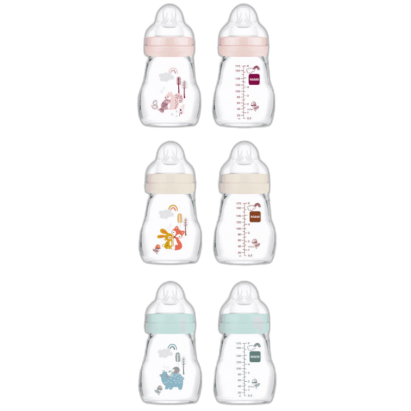 Imagen de BIBERON CRISTAL MAM FEEL GOOD +0 MESES 1 UNIDAD R 170 ML