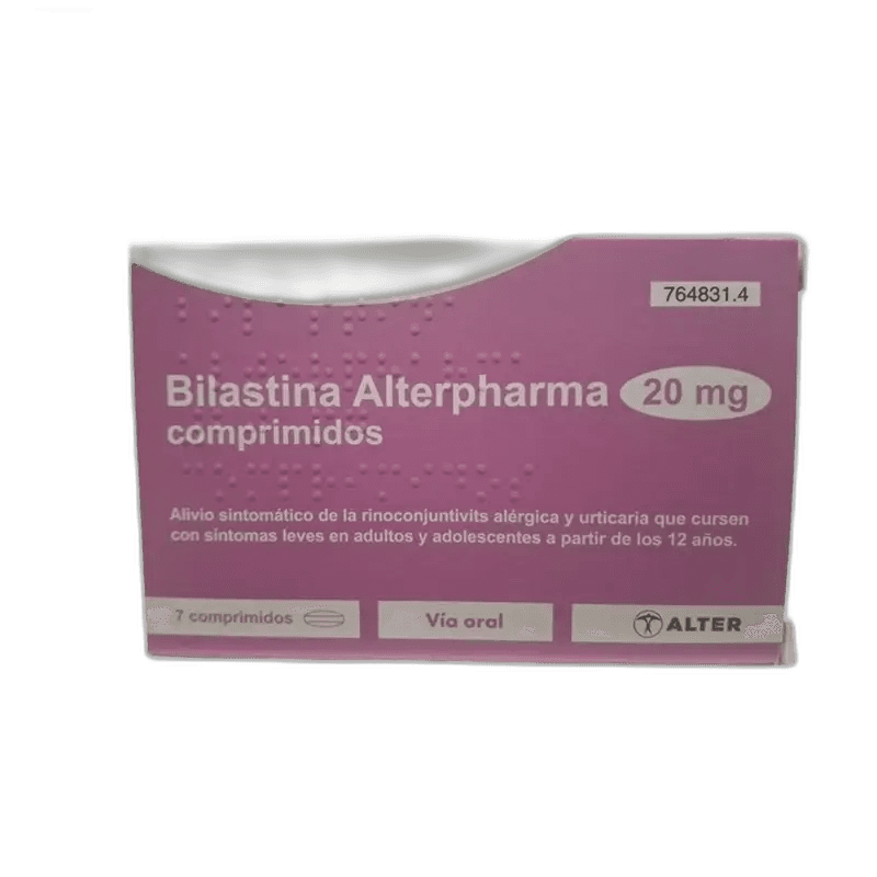Imagen de BILASTINA ALTERPHARMA 20 mg 7 COMPRIMIDOS