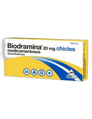 Imagen 3 de BIODRAMINA 20 mg 6 CHICLES MEDICAMENTOSOS
