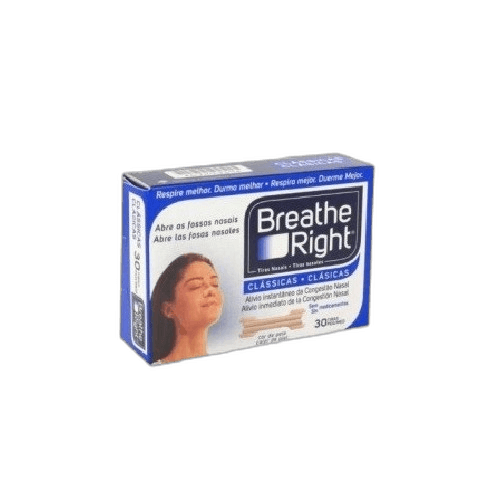Imagen 2 de BREATHE RIGHT CLASICAS TIRA ADH NASAL 30 UNIDADES TALLA PEQU
