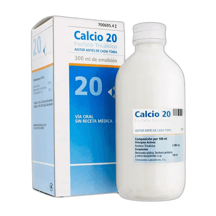Imagen de CALCIO 20 EMULSION ORAL 1 FRASCO 300 ml