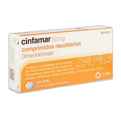 Imagen de CINFAMAR 50 mg 10 COMPRIMIDOS RECUBIERTOS