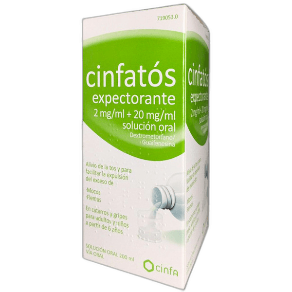 Imagen 2 de CINFATOS EXPECTORANTE 2 mg/ml + 20 mg/ml SOLUCION ORAL 1 FRASCO 200 ml (VIDRIO)
