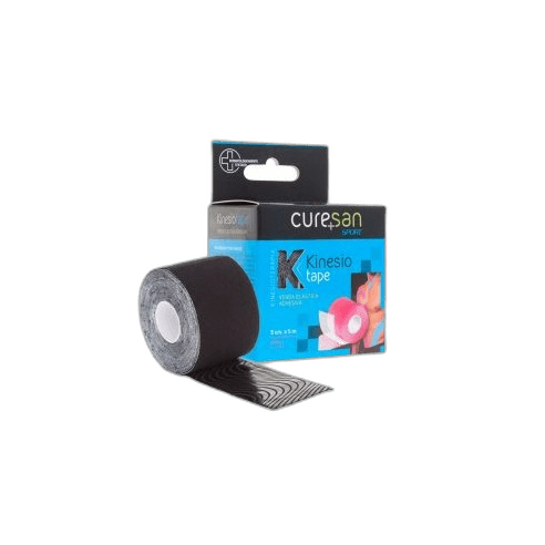 Imagen 3 de CURESAN KINESIOTAPE NEGRO 5 CM X 5 M