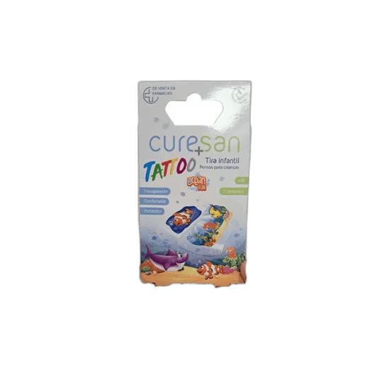 Imagen de CURESAN TIRAS INFANTIL TATTOO OCEAN FUN 16UNIDADES