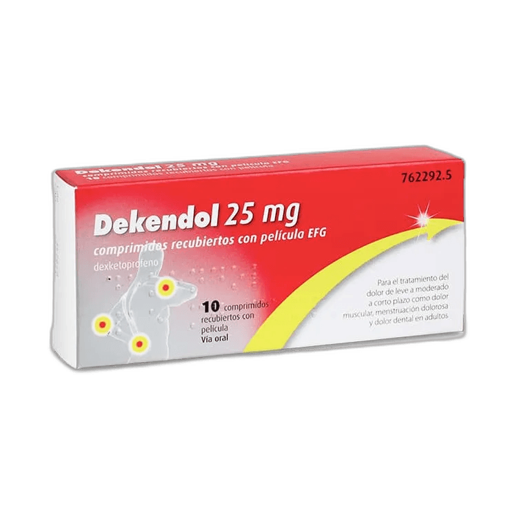 Imagen 2 de DEKENDOL EFG 25 mg 10 COMPRIMIDOS RECUBIERTOS