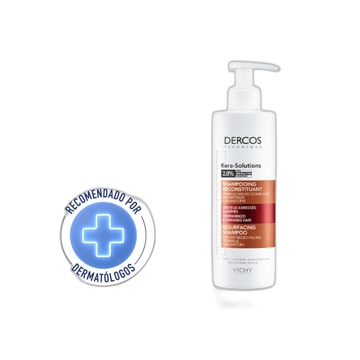 Imagen 2 de DERCOS CHAMPU KERA-SOLUTIONS 1 ENVASE 250 ML