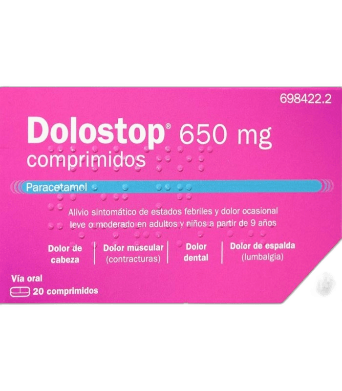 Imagen de DIFENATIL 650 mg 20 COMPRIMIDOS