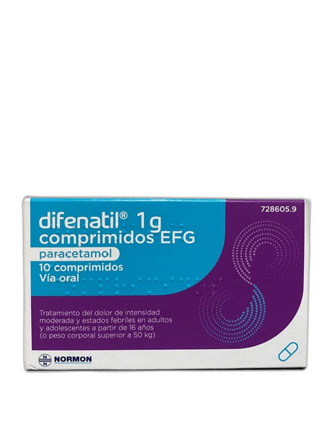 Imagen 2 de DIFENATIL 650 mg 20 COMPRIMIDOS