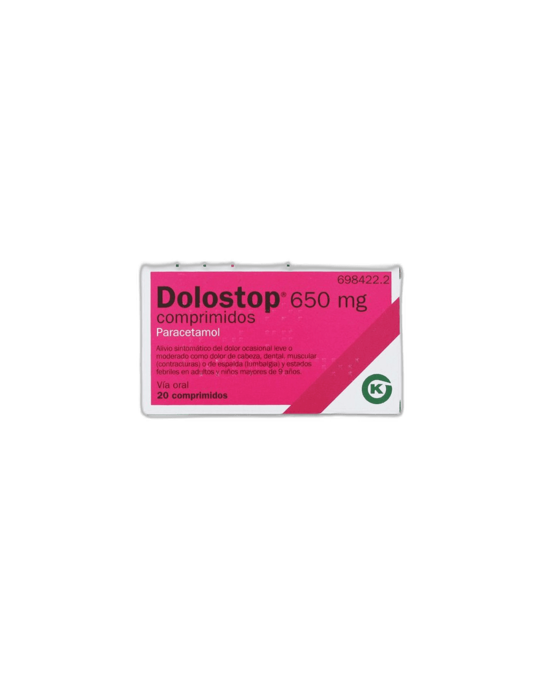 Imagen 3 de DIFENATIL 650 mg 20 COMPRIMIDOS