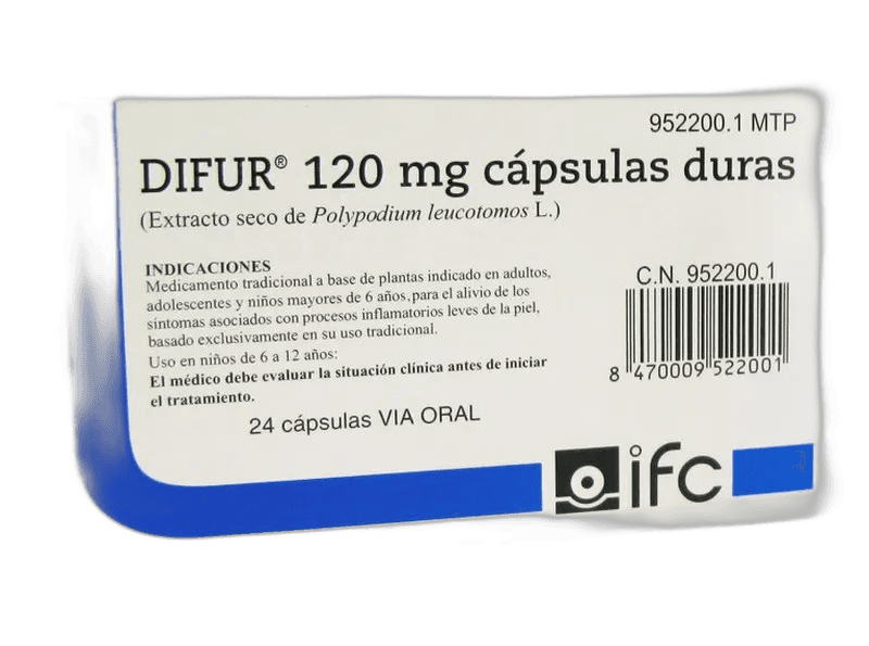 Imagen 2 de DIFUR 120 mg 24 CAPSULAS
