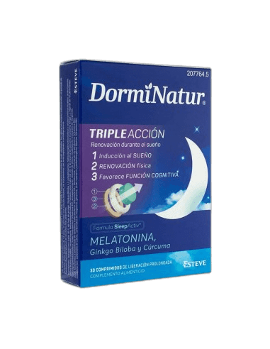 Imagen de DORMINATUR TRIPLE ACCION 30 COMPRIMIDOS LIBERACION PROLONGA