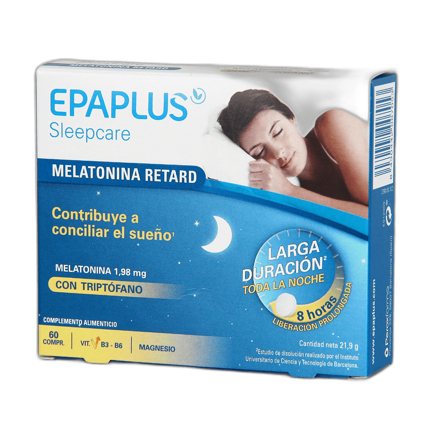 Imagen de EPAPLUS SLEEPCARE MELATONINA CON TRIPTOFANO 60 COMPRIMIDOS