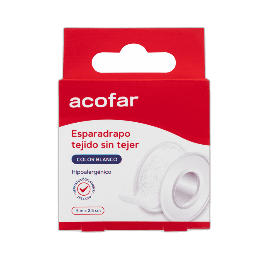 Imagen 2 de ESPARADRAPO ACOFAR TEJIDO SIN TEJER 1 UNIDAD 5 M X 1,25 CM C