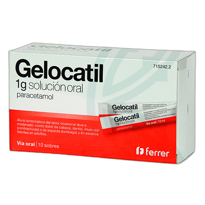 Imagen de GELOCATIL 1 g 10 SOBRES SOLUCION ORAL