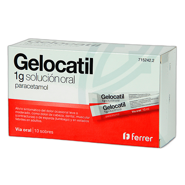 Imagen de GELOCATIL 1 g 10 SOBRES SOLUCION ORAL