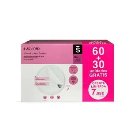 Imagen 2 de Suavinex Discos Absorbentes 60+30 Uds