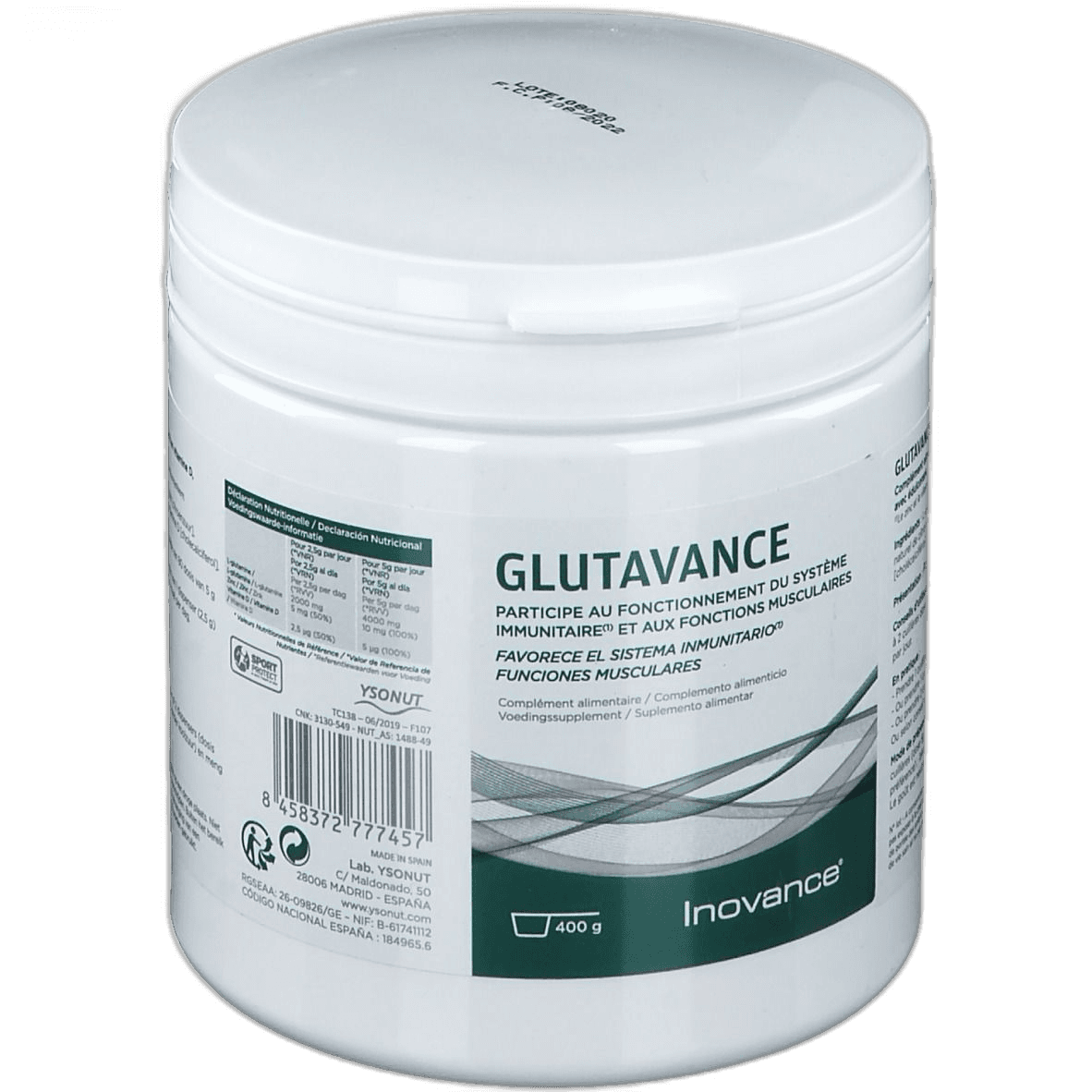 Imagen 3 de INOVANCE GLUTAVANCE 400 G