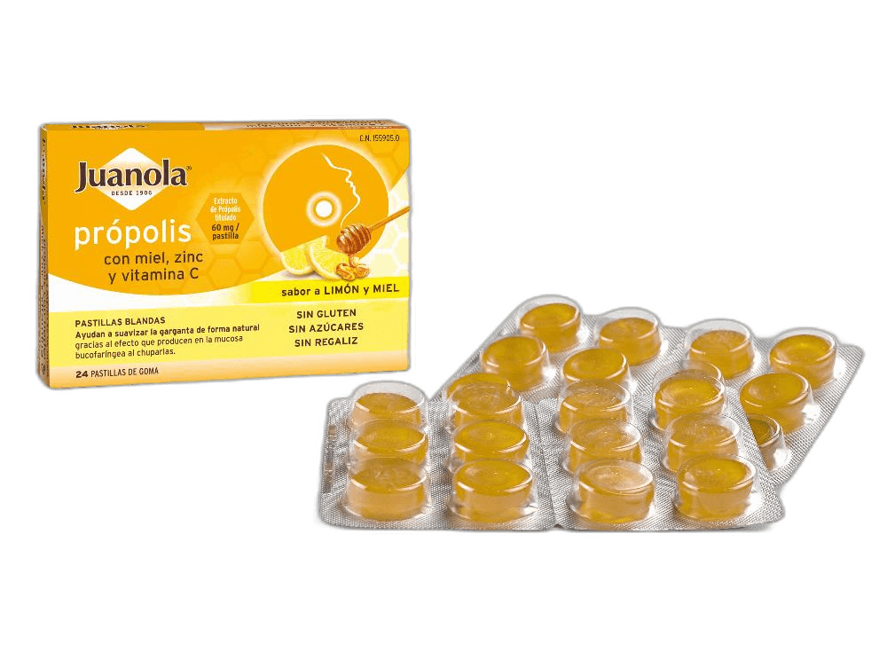 Imagen 2 de JUANOLA PROPOLIS MIEL ZINC VITC 24 PAST