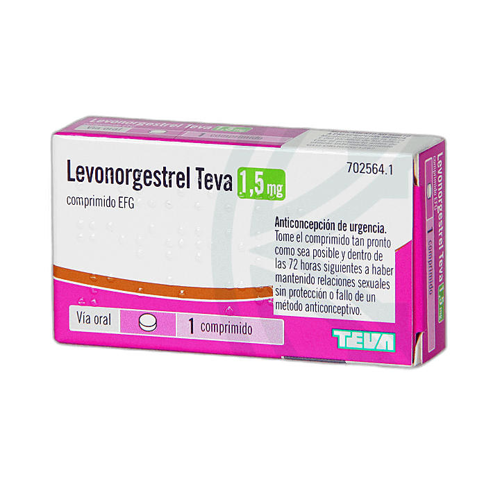 Imagen de LEVONORGESTREL EXELTIS EFG 1,5 mg 1 COMPRIMIDO