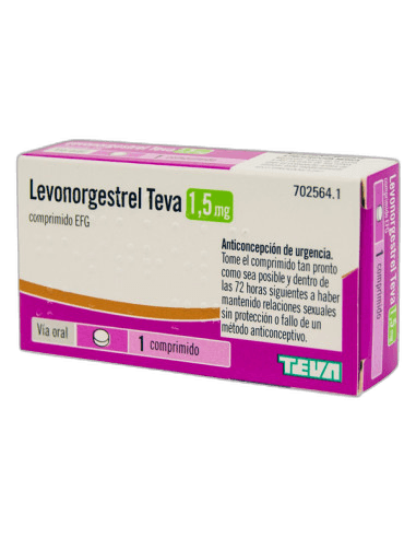 Imagen 2 de LEVONORGESTREL TEVA EFG 1,5 mg 1 COMPRIMIDO