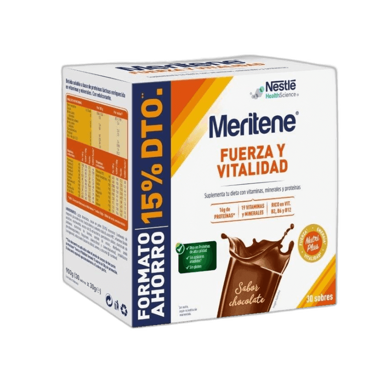 Imagen 2 de MERITENE BATIDOS CHOCOLATE 30 SOBRES