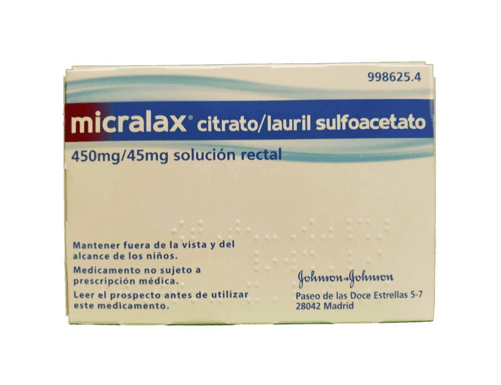 Imagen de MICRALAX CITRATO/LAURIL SULFOACETATO 450 mg/ml + 45 mg/ml SOLUCION RECTAL 4 ENEMAS 5 ml