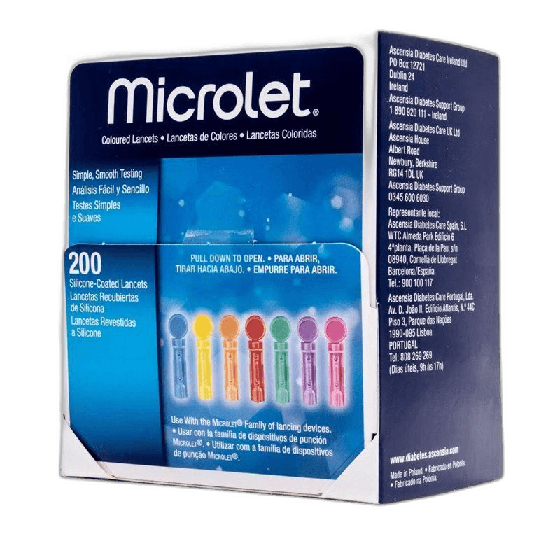 Imagen de MICROLET LANCETAS DE COLORES 200 UD