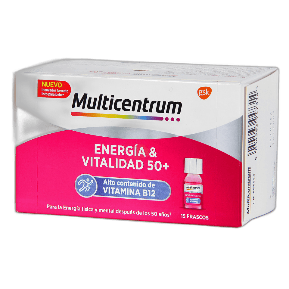 Imagen 2 de MULTICENTRUM ENERGIA & VITALIDAD 50+ 15 FRASCOS 7 ML SABOR