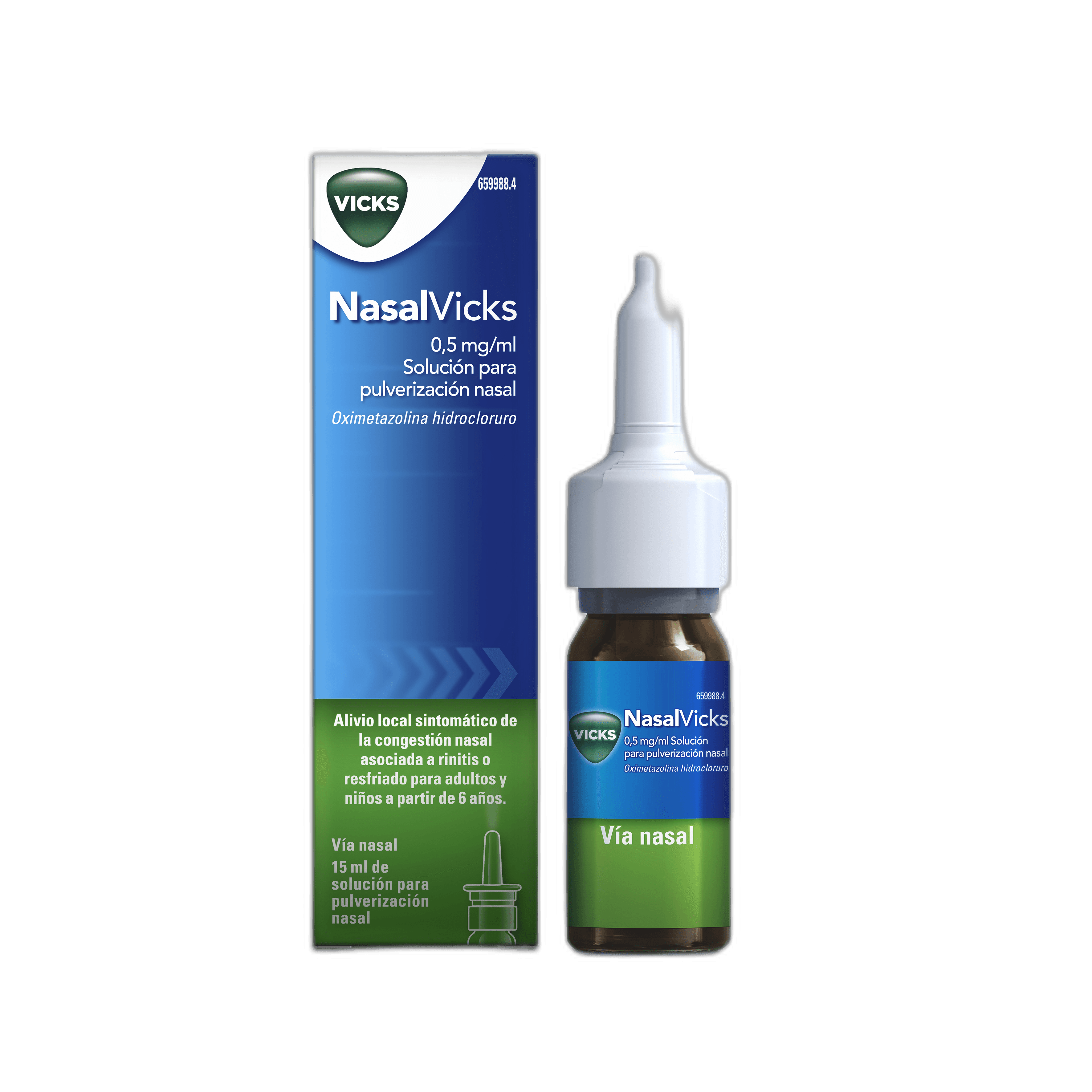 Imagen 3 de NASALVICKS 0,5 mg/ml SOLUCION PARA PULVERIZACION NASAL 1 FRASCO 15 ml