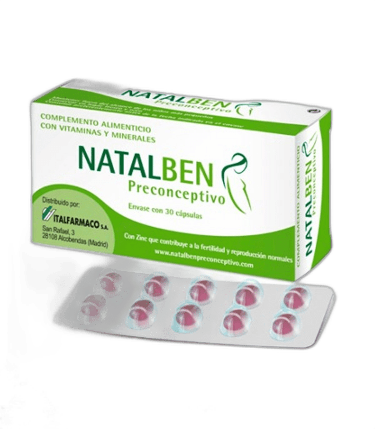 Imagen 2 de NATALBEN PRECONCEPTIVO 30 CAPSULAS