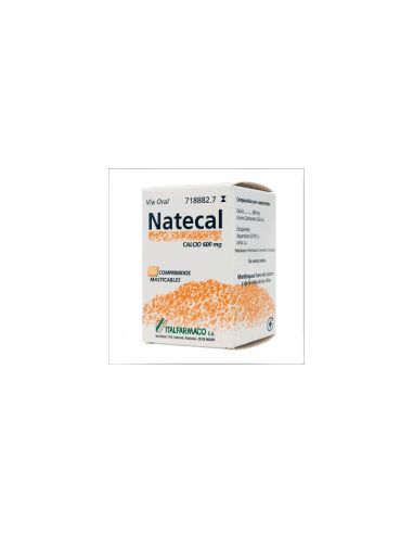 Imagen 2 de NATECAL 1500 mg (600 mg Ca) 20 COMPRIMIDOS MASTICABLES