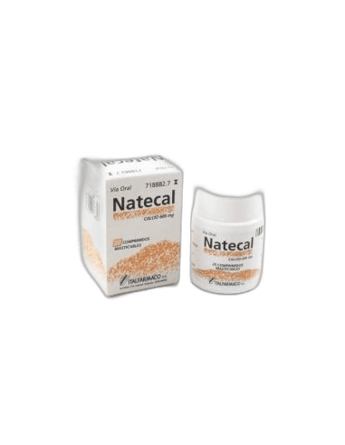 Imagen 3 de NATECAL 1500 mg (600 mg Ca) 20 COMPRIMIDOS MASTICABLES