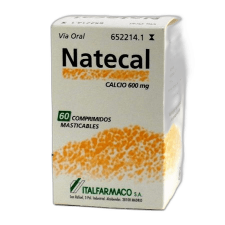 Imagen 3 de NATECAL 1500 mg (600 mg Ca) 60 COMPRIMIDOS MASTICABLES