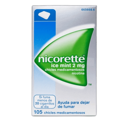 Imagen de NICORETTE 2 mg 105 CHICLES MEDICAMENTOSOS