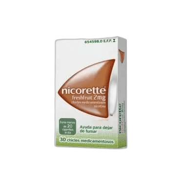 Imagen 3 de NICORETTE FRESHFRUIT 2 mg 30 CHICLES MEDICAMENTOSOS