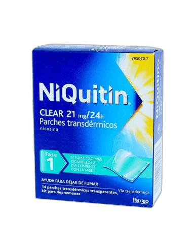 Imagen de NIQUITIN CLEAR 21 mg/24 h 14 PARCHES TRANSDERMICOS 114 mg