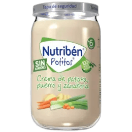 Imagen 3 de NUTRIBEN CREMA DE PATATA PUERRO Y ZANAHORIA 1 POTITO 235 G
