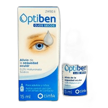 Imagen 3 de OPTIBEN OJOS SECOS GOTAS 1 FRASCO 15 ML
