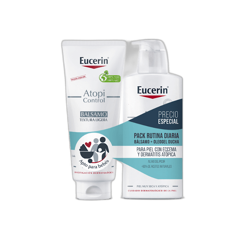 Imagen 2 de PACK EUCERIN RUTINA ATOPIA BALSAMO 400ML+OLEOGEL 400ML