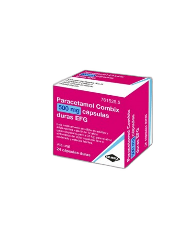 Imagen de PARACETAMOL COMBIX EFG 500 mg 24 CAPSULAS