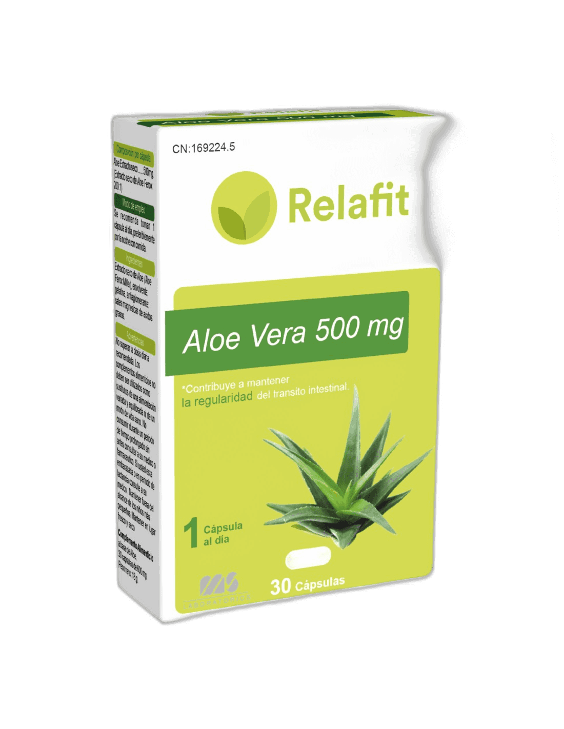 Imagen de RELAFIT MS ALOE VERA 30 CAPS