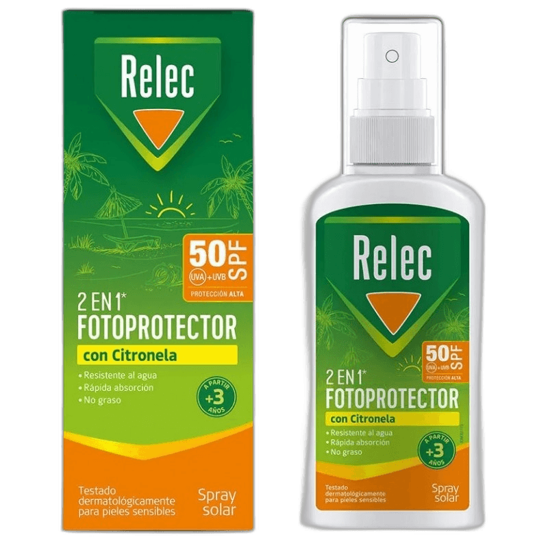 Imagen de RELEC FOTOPROTECTOR SPF 50 CON CITRONELA 1 SPRAY 100 ML